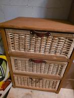 Kastje met 3 rieten manden, Ophalen