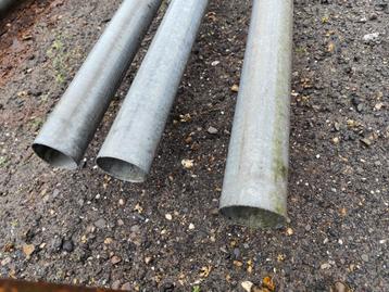 3 gegalvaniseerde buizen lengte 600, diameter 85mm beschikbaar voor biedingen