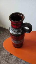 Scheurich W.Germany hoge vaas rood bruin wit keramiek 1970's, Antiek en Kunst, Antiek | Vazen, Ophalen of Verzenden