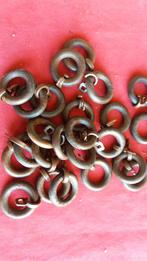 100 houten gordijnringen nu voor 15 euro en gratis verzenden, Bruin, Verzenden, Nieuw, 50 tot 100 cm