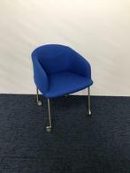 4 x Castelijn Orca vergaderstoel (verrijdbaar) blauwe stof, Ophalen, Gebruikt, Blauw, Vier