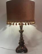Grote schemerlamp vintage boudoir stijl goud fluweel, Overige materialen, 50 tot 75 cm, Vintage chic, Nieuw