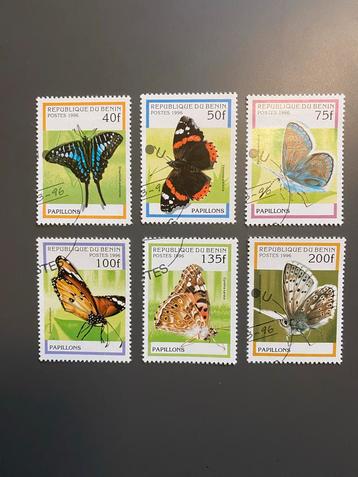 Benin Postzegels Vlinders Gestempeld beschikbaar voor biedingen