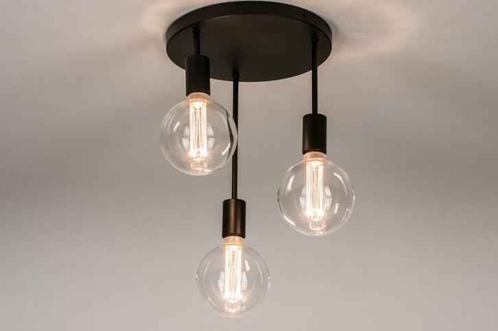 Plafondlamp (industrieel), Huis en Inrichting, Lampen | Plafondlampen, Zo goed als nieuw, Ophalen
