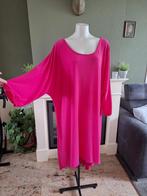 Made in Italy mooi big size look fuchsia roze jurk XXL 46 48, Kleding | Dames, Jurken, Onder de knie, Roze, Zo goed als nieuw