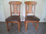 2 stoelen, Huis en Inrichting, Stoelen, Riet of Rotan, Twee, Gebruikt, Bruin