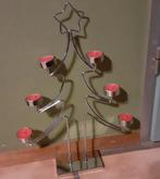 Chroom kerstboom voor 6 theelichtjes, Ophalen of Verzenden, Zo goed als nieuw