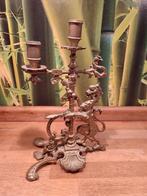 Oude kandelaar, Antiek en Kunst, Antiek | Kandelaars, Ophalen of Verzenden, Koper of Brons