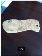 Houten design plank in vorm van een vis L50cmBr20cm, Doe-het-zelf en Verbouw, Hout en Planken, Minder dan 25 mm, Ophalen of Verzenden