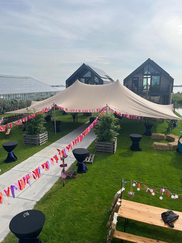 Stretchtent - Meerdere formaten! vanaf 50- 200+ personen, Hobby en Vrije tijd, Feestartikelen | Verhuur, Zo goed als nieuw, Overige