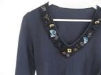 Qui T.Shirt. blauw .met driekwart mouw maat 40. z.g.a.n 1107, Kleding | Dames, T-shirts, Blauw, Qui, Zo goed als nieuw, Lange mouw