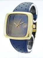 Omega Geneve Dynamic 1973 Auto. Stardust wijzerplaat vintage, Ophalen, Leer, Staal, Polshorloge