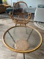 Vintage Rotan Stoel en Salontafeltje, Ophalen
