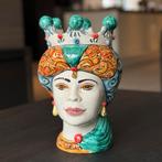 Originele Siciliaanse hoofdvaas vrouw–Handgemaakt in Sicilië, Ophalen of Verzenden, Nieuw