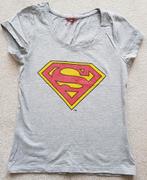 Superman t-shirt grijs maat 34 tshirt dames shirt disney, Verzenden, Korte mouw, Maat 34 (XS) of kleiner, Grijs
