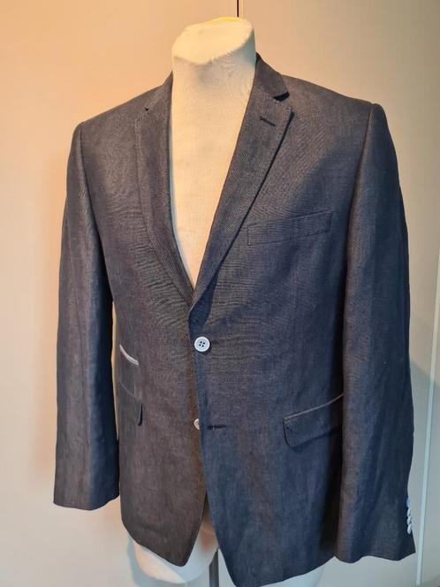 7SQR, luchtig linnen denim-blauw50 nieuw €249 nu €79.95 incl, Kleding | Heren, Kostuums en Colberts, Nieuw, Maat 48/50 (M), Blauw