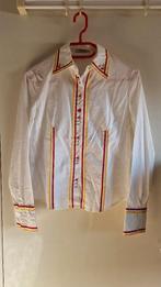 Witte Oeteldonkse Carnaval dames blouse mt M, Maat 38/40 (M), Carnaval, Ophalen of Verzenden, Kleding