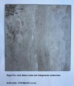 Pvc click Beton Slate met integrrede ondervloer €16,95m2, 75 m² of meer, Nieuw, Grijs, Laminaat
