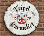 Prachtig vintage bord Tripel Karmeliet (20x20), Ophalen of Verzenden, Zo goed als nieuw, Reclamebord