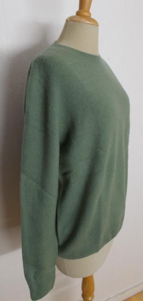 Zacht en soepel groene 100% wollen trui met ronde hals! XL, Kleding | Dames, Truien en Vesten, Zo goed als nieuw, Maat 46/48 (XL) of groter