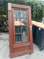 Mooie buitendeur met glas, Doe-het-zelf en Verbouw, Deuren en Horren, Ophalen of Verzenden, 200 tot 215 cm, Glas, Buitendeur