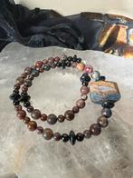 Pietersiet onyx git beschermt transformatie magie uniek, Sieraden, Tassen en Uiterlijk, Kettingen, Ophalen of Verzenden, Nieuw