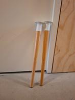 Twee bamboe tafelpoten (Hilver) (70cm), 50 tot 100 cm, Rond, Zo goed als nieuw, 50 tot 100 cm