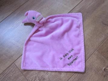 Dolfinarium Harderwijk roze zacht pluche knuffeldoek dolfijn beschikbaar voor biedingen