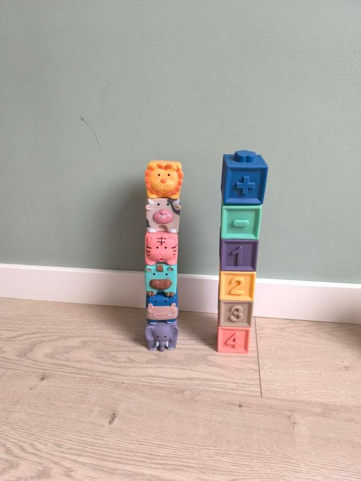 Siliconen Stapelblokjes Baby Speelgoed, Kinderen en Baby's, Speelgoed | Babyspeelgoed, Zo goed als nieuw, Overige typen, Ophalen of Verzenden