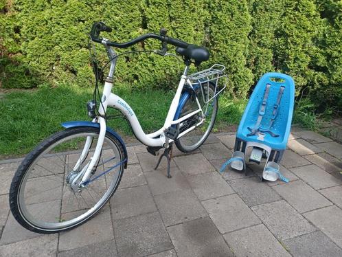 Mama fiets met kinderzitje, Fietsen en Brommers, Fietsen | Dames | Moederfietsen, Gebruikt, Overige merken, 1 zitje, Dubbele standaard