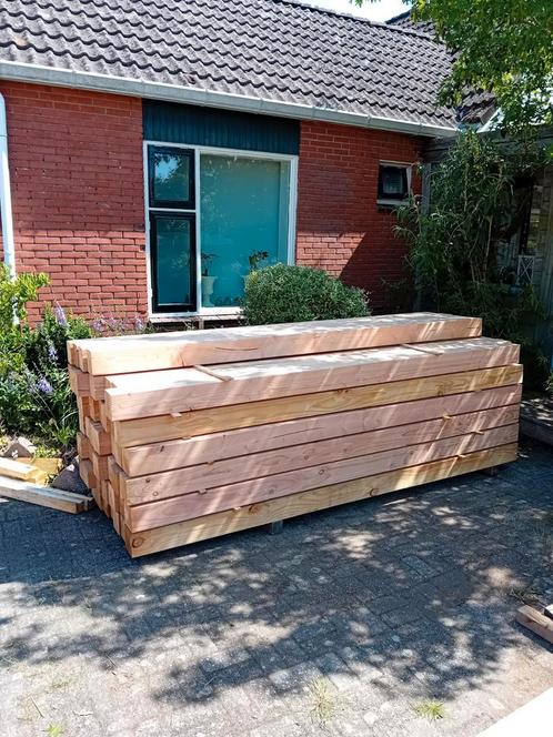 Geschaafde Douglas palen 3 meter lang, Tuin en Terras, Bloembakken en Plantenbakken, Nieuw, Hout, Tuin, 100 cm of meer, Vierkant