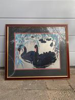 Schilderij met kersenhoutenlijst 91cm, Ophalen of Verzenden