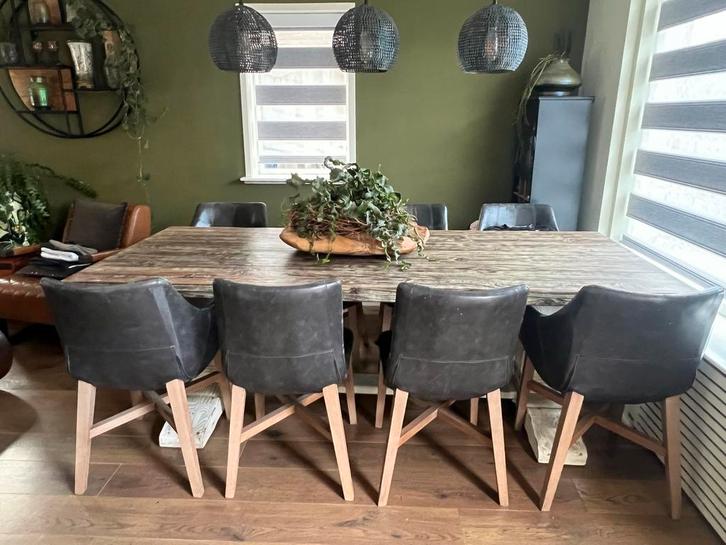 Landelijke Eettafel 240x100 cm, Huis en Inrichting, Tafels | Eettafels, Gebruikt, 100 tot 150 cm, 200 cm of meer, Vijf personen of meer