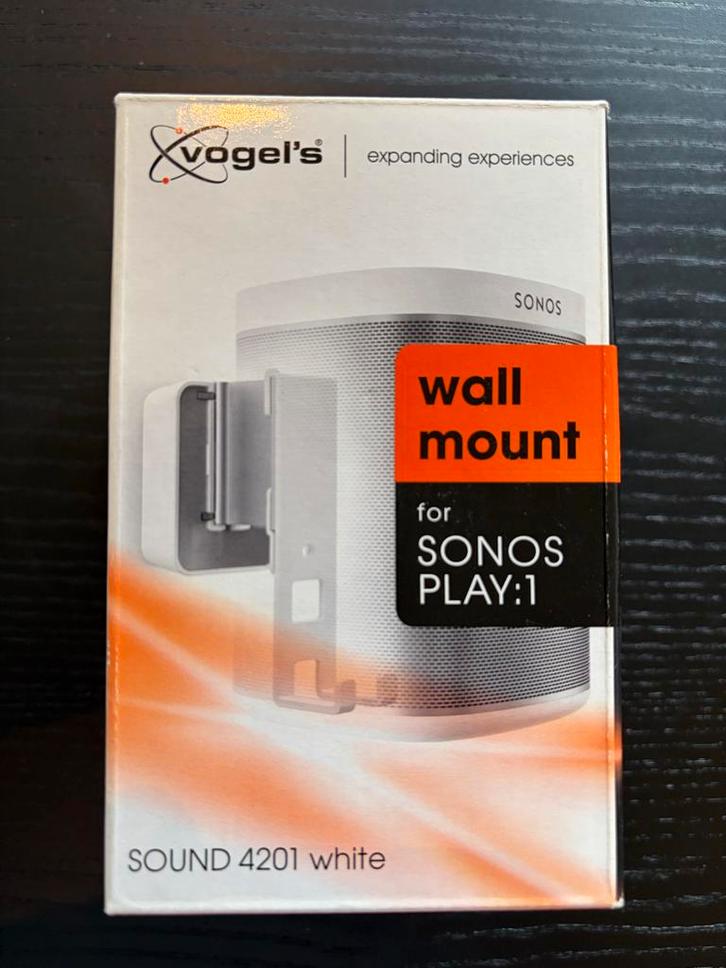 Vogel's Sonos Play 1 Muurbeugel - Wit, Audio, Tv en Foto, Televisie-accessoires, Nieuw, Ophalen