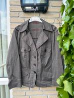 Bianca blazer | bruin visgraat | maat 46, Bruin, Maat 42/44 (L), Ophalen of Verzenden, Zo goed als nieuw