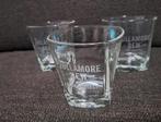 TULLAMORE DEW whisky glazen, bodem vierkant, 3 stuks, Verzamelen, Ophalen of Verzenden, Zo goed als nieuw, Borrel- of Shotglas