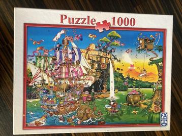 Funny Comic Puzzle - Just Married - 1000 sukjes beschikbaar voor biedingen