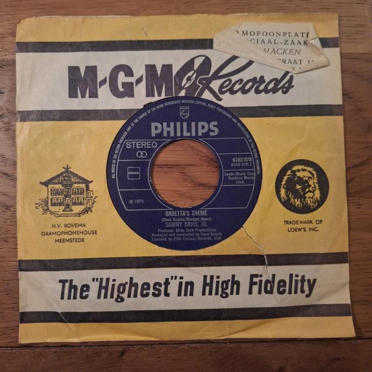 Sammy Davis Jr - Baretta's Theme (046), Cd's en Dvd's, Vinyl Singles, Gebruikt, Pop, Ophalen of Verzenden