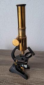Oude microscoop (messing / gietijzer), Ophalen of Verzenden, Gebruikt, Minder dan 400x, Biologische microscoop