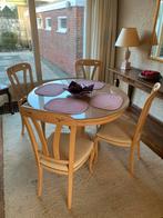 Eethoek, eettafel met 4 stoelen, Ophalen of Verzenden, Gebruikt, 4 tot 6 stoelen