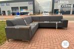 GRATIS LEVERING HEEL NL Mooie Grijze Stoffen Hoekbank, 250 tot 300 cm, Hoekbank, Ophalen of Verzenden, Zo goed als nieuw