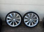 2x Originele Tesla Model X velgen tpms zomerband voorzijde, Auto-onderdelen, Banden en Velgen, Ophalen, Gebruikt, Velg(en), 265 mm