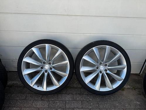 2x Originele Tesla Model X velgen tpms zomerband voorzijde, Auto-onderdelen, Banden en Velgen, Velg(en), Zomerbanden, Overige maten