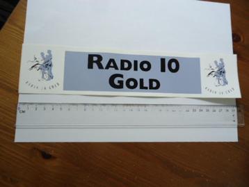 sticker oud RADIO 10 GOLD Groot formaat retro plastic beschikbaar voor biedingen