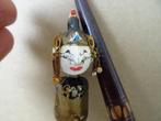 Vintage Indonesische houten schrijfpen pennen met standaard, Ophalen of Verzenden