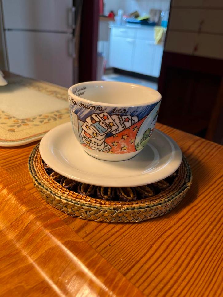 Le Porcellane D'Ancap Kop en Schotel - Italië Design Porsele, Antiek en Kunst, Antiek | Porselein, Ophalen of Verzenden