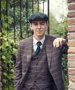 Volledig pak | trouwpak | peaky blinders | vintage, Maat 38/40 (M), Kostuum of Pak, Bruin, Ophalen of Verzenden