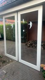 2 glazen schuifdeuren, Ophalen, Gebruikt, 200 cm of meer, Schuifpoort