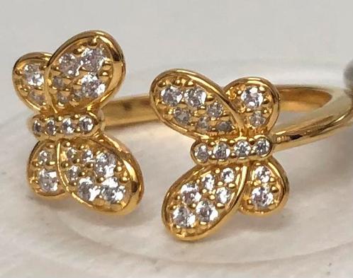 NIEUW Pandora zilveren open ring Shine collectie vlinders, Sieraden, Tassen en Uiterlijk, Ringen, Nieuw, Dame, Zilver, Ophalen