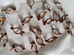 20 oude denk koperen gordijnen ophang ringen, Antiek en Kunst, Ophalen of Verzenden